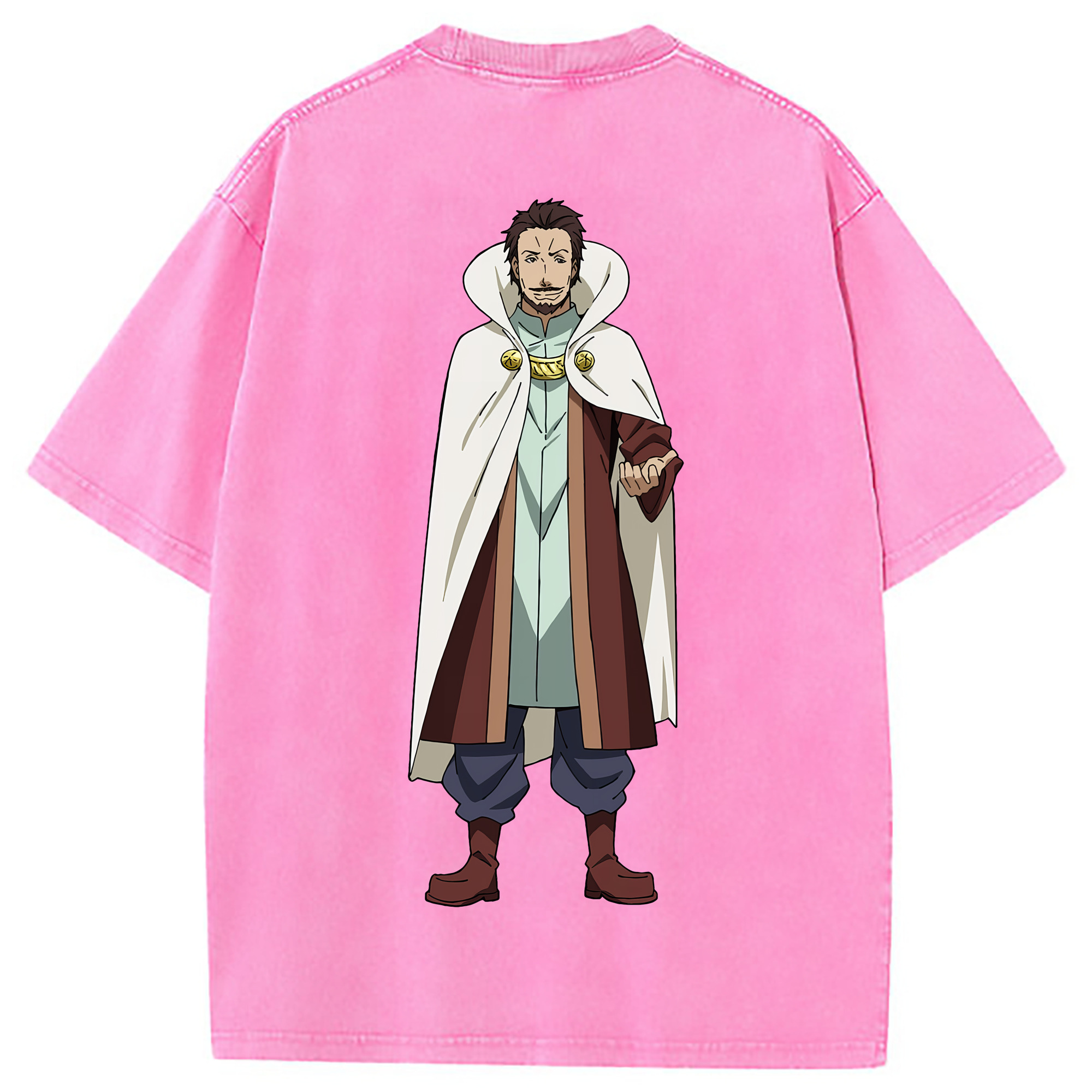 （画像用） 転スラ Regarding Reincarnated to Slime 綿100% ヴィンテージ風 半袖Tシャツ（背面プリント）